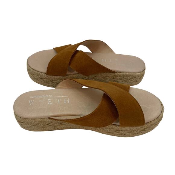 Intentionally Blank Wyeth Aura Jute Platform Sandal Cognac 40 / 9.5 - Picture 9 of 11